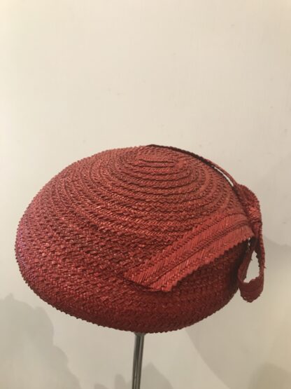 red straw hat